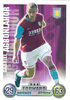 Gabriel Agbonlahor Aston Villa 2007/08 Topps Match Attax #30